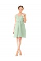 Knee Length Sage Sleeveless A-Line Bridesmaid Dress Birmingham