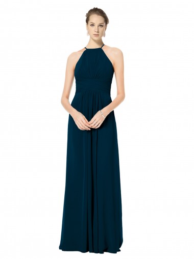 Long Midnight Green Sleeveless A-Line Bridesmaid Dress Birmingham