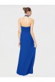 Long Floor Length Royal Blue Sleeveless A-Line Low Back Chiffon Bridesmaid Dress Birmingham