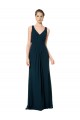 Long Midnight Green Sleeveless A-Line Soft Chiffon Bridesmaid Dress Birmingham