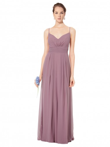 Long Pink Sleeveless A-Line Open Back Bridesmaid Gowns Birmingham