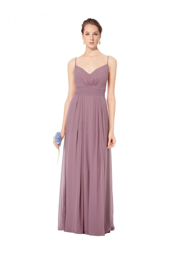 Long Pink Sleeveless A-Line Open Back Bridesmaid Gowns Birmingham