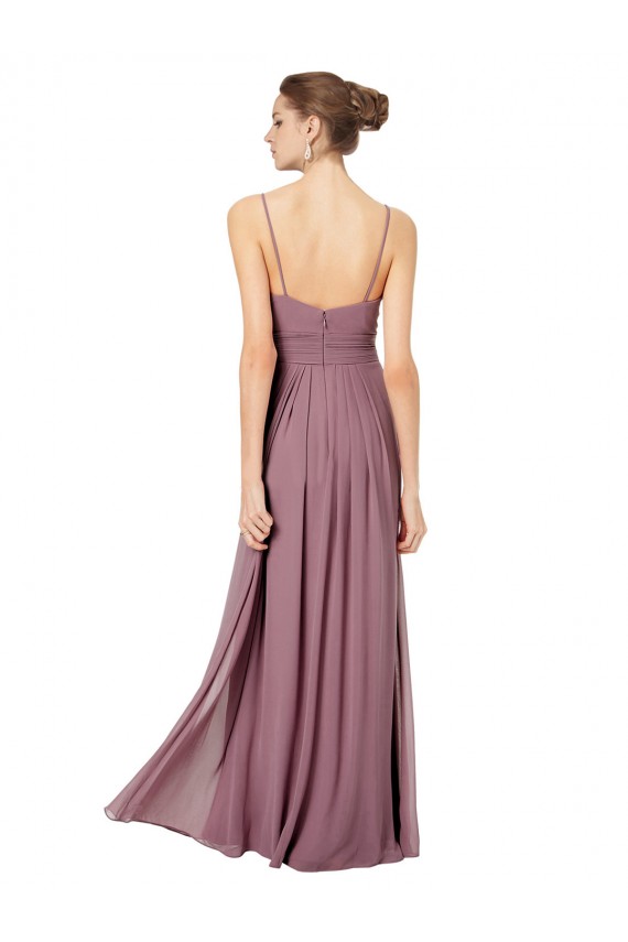 Long Pink Sleeveless A-Line Open Back Bridesmaid Gowns Birmingham