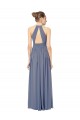 Long Royal Blue Sleeveless A-Line Keyhole Back Chiffon Bridesmaid Dress / Evening Dress Birmingham