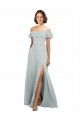 Long Sea Glass Sleeveless A-Line Keyhole Back Bridesmaid Dress Birmingham