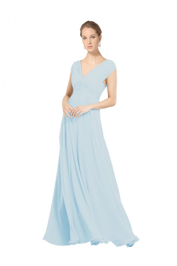Long Sea Glass Sleeveless A-Line Bridesmaid Dress Birmingham