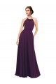 Long Grape Sleeveless A-Line Keyhole Back Bridesmaid Dress / Evening Dress Birmingham