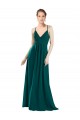 Long Hunter Sleeveless A-Line Keyhole Back Bridesmaid Dress / Evening Dress Birmingham