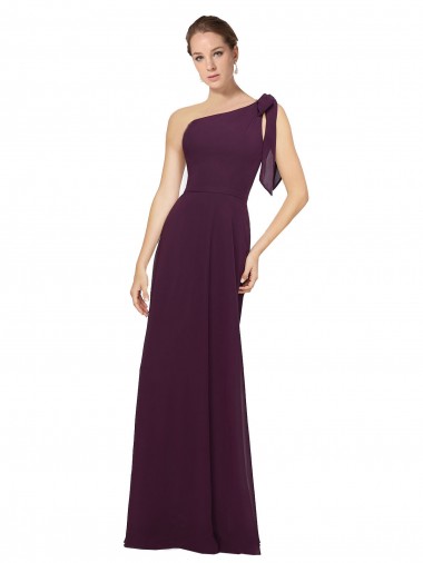 Long Grape Sleeveless A-Line Soft Chiffon Bridesmaid Dresses Birmingham