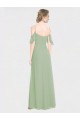 Long Smoke Green Sleeveless A-Line Low Back Formal Dress / Bridesmaid Dress Birmingham