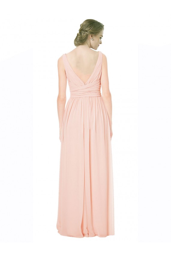 Long Sleeveless A-Line V-Back Wedding Party Dress Birmingham