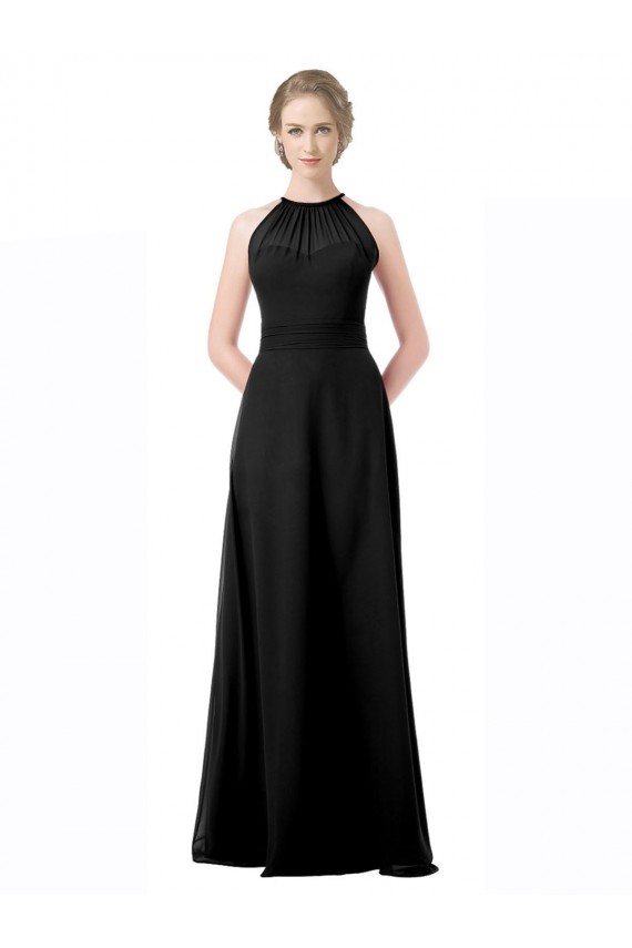Long Black Sleeveless A-Line Formal Dress / Bridesmaid Dress Birmingham