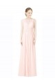 Long Sleeveless A-Line V-Back Soft Chiffon Bridesmaid Dress Birmingham