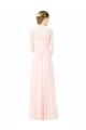Long Sleeveless A-Line V-Back Soft Chiffon Bridesmaid Dress Birmingham
