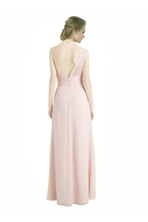 Long Red Sleeveless A-Line Soft Chiffon Bridesmaid Dress Birmingham