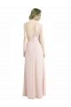 Long Red Sleeveless A-Line Soft Chiffon Bridesmaid Dress Birmingham