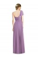 Long Dark Lavender Flutter Sleeves A-Line Open Back Formal Dress / Bridesmaid Dress Birmingham