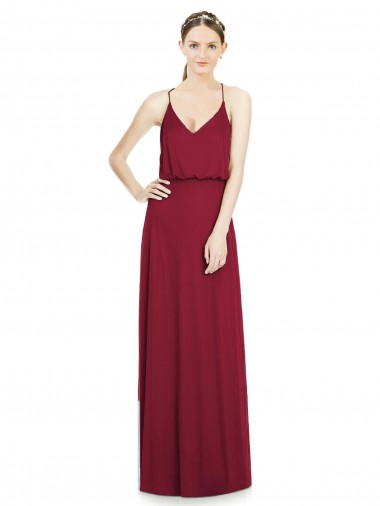Long Burgundy Sleeveless A-Line Evening Gowns / Bridesmaid Dress Birmingham