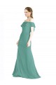 Long Icelandic Silver Sleeveless A-Line Soft Chiffon Bridal Party Dress Birmingham
