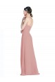 Long Dusty Pink Sleeveless A-Line Low Back Bridesmaid Dress / Formal Dress Birmingham