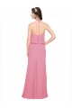 Long Skin Pink Sleeveless A-Line Low Back Bridesmaid Dress Birmingham
