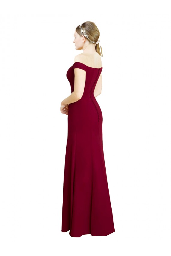 Long Burgundy Sleeveless Mermaid Black Tie Prom Dress / Bridesmaid Dress Birmingham