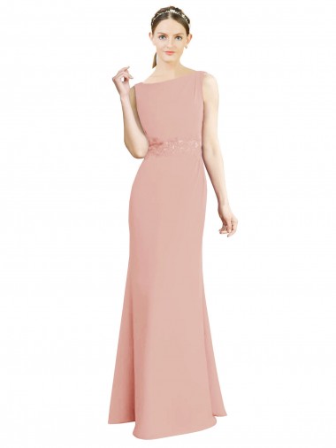 Long Bliss Pink Sleeveless Mermaid Bridesmaid Dress Birmingham