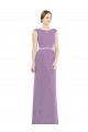 Long Dark Lavender Sleeveless A-Line Low Back Formal Dress / Bridesmaid Dress Birmingham