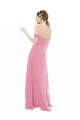Long Skin Pink Cap Sleeves A-Line Formal Dress / Bridesmaid Dress Birmingham