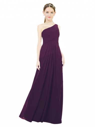 Long Grape Sleeveless A-Line Chiffon Bridal Party Dress / Evening Dress Birmingham
