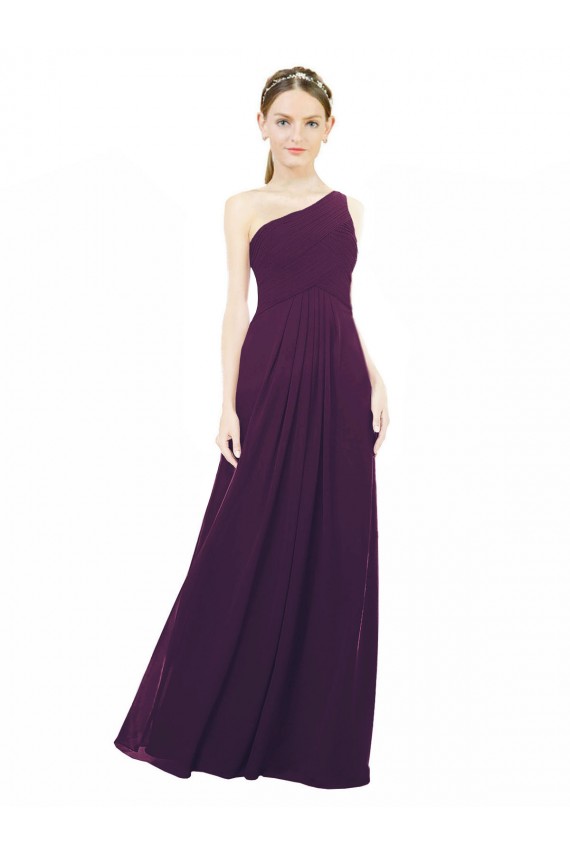 Long Grape Sleeveless A-Line Chiffon Bridal Party Dress / Evening Dress Birmingham