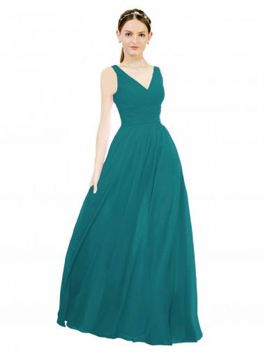 Long Hunter Sleeveless A-Line Bridesmaid Gowns Birmingham