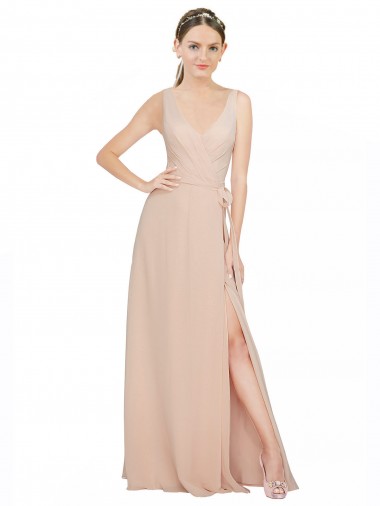 Long Pink Sleeveless A-Line Bridesmaid Dress / Evening Dress Birmingham