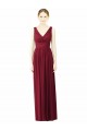 Long Burgundy Sleeveless A-Line V-Back Bridesmaid Dress / Formal Dress Birmingham