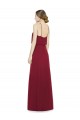 Long Burgundy Sleeveless A-Line Open Back Soft Chiffon Bridesmaid Dress Birmingham