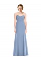 Long Dusty Blue Sleeveless Mermaid Bridesmaid Dress Birmingham
