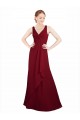 Long Burgundy Sleeveless A-Line Bridesmaid Dress / Evening Dress Birmingham