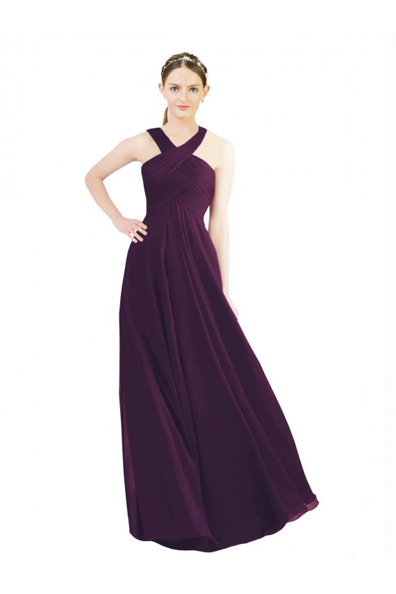 Long Grape Sleeveless A-Line Bridesmaid Dress Birmingham