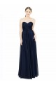 Long Dark Navy Sleeveless A-Line Low Back Bridesmaid Dress / Evening Dress Birmingham