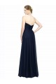 Long Dark Navy Sleeveless A-Line Low Back Bridesmaid Dress / Evening Dress Birmingham