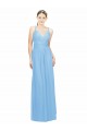 Long Periwinkle Sleeveless A-Line Keyhole Back Bridesmaid Dress / Evening Dress Birmingham
