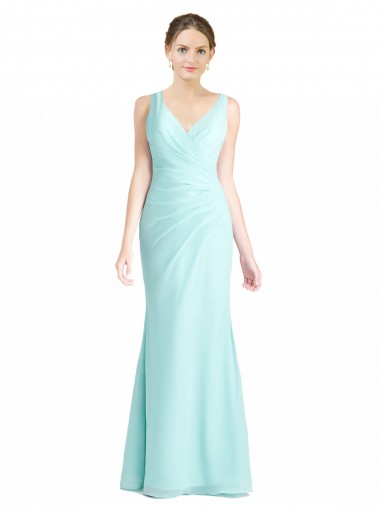Long Waterfall Sleeveless Mermaid Bridesmaid Dress Birmingham