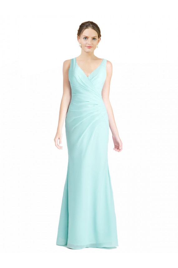 Long Waterfall Sleeveless Mermaid Bridesmaid Dress Birmingham
