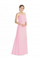Long Barely Pink Sleeveless A-Line Low Back Bridesmaid Dress Birmingham
