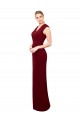 Long Burgundy Sleeveless Mermaid Keyhole Back Prom Dress / Bridesmaid Dress Birmingham
