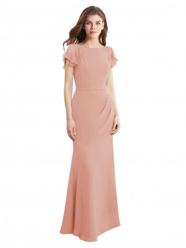 Long Bliss Pink Sleeveless Mermaid Low Back Prom Dress / Bridesmaid Dress Birmingham