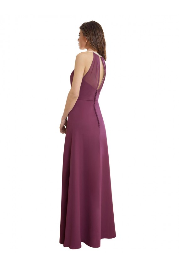 Long Sleeveless A-Line Keyhole Back Bridesmaid Dress / Evening Gowns Birmingham