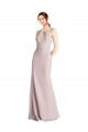 Long Sleeveless Sheath Open Back Bridesmaid Dress Birmingham