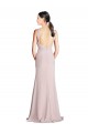 Long Sleeveless Sheath Open Back Bridesmaid Dress Birmingham