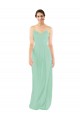 Long Mint Green Sleeveless Sheath Keyhole Back Bridesmaid Dress Birmingham